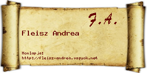 Fleisz Andrea névjegykártya